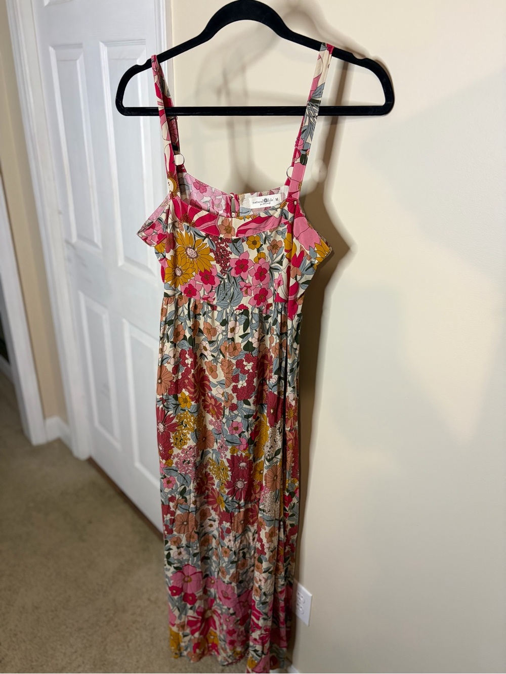 NATURAL LIFE Maxi Dress in Pink, Mustard & Green #1272 - Picture 2 of 10